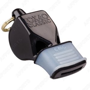 Apito Plástico FOX Classic CMG preto com cordão de pulso