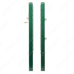 Postes de ténis fixos com guincho Bronze perfil quadrado 80x80 mm