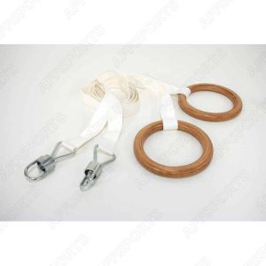 Par de cordas de nylon articul.para argolas (argolas incluidas)