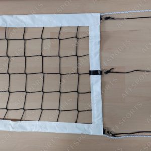 Rede Voley Mini 3mm PPHT 10x10cm Ent. 7,00x0,60m S/Nós Preta