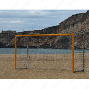 Baliza Mini Futebol Praia Alumínio Redondo Amarelo
